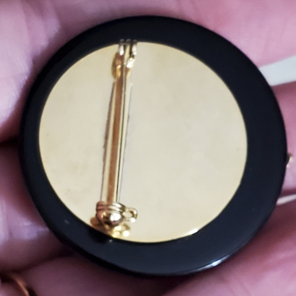 Vintage STUNNING Bird nest pearls enamel brooch pin gold - Picture 7 of 12